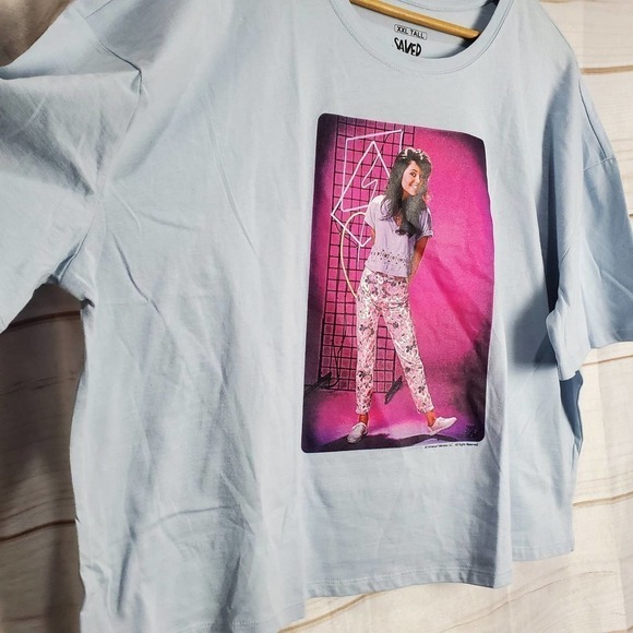 Saved By The Bell T-Shirt Womens Plus XXL Tall Crop Top Kelly Kapowski 90s Retro - Picture 6 of 10